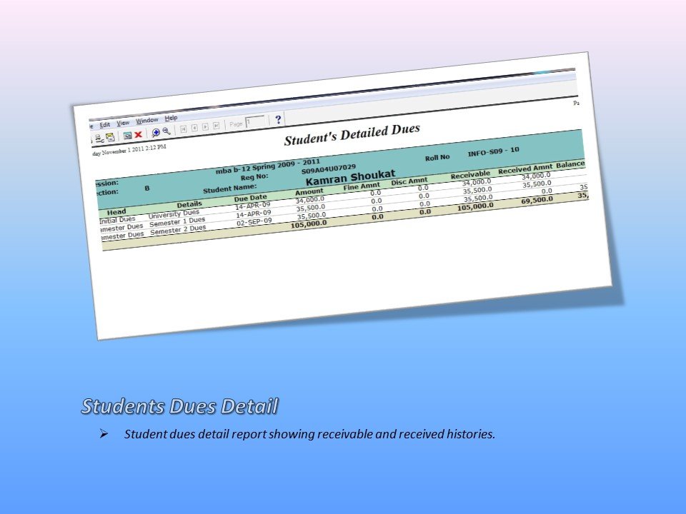 Fee Detail
