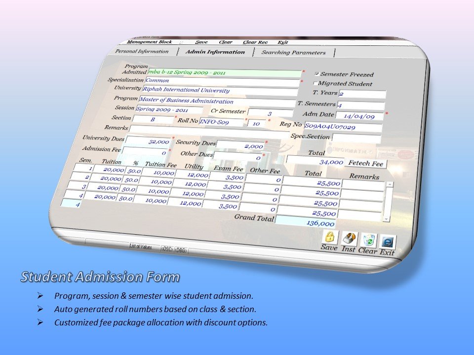 Admitted Program